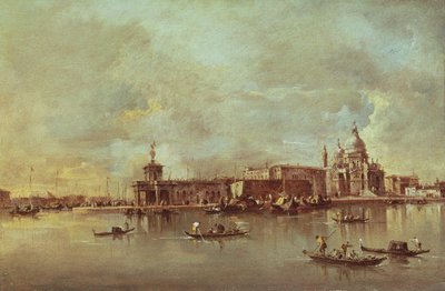 Santa Maria della Salute vista desde la boca del Gran Canal, Venecia de Francesco Guardi